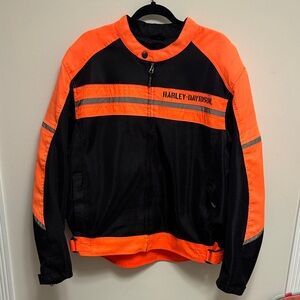 Harley-Davidson Vibrant armored Black and Orange Jacket